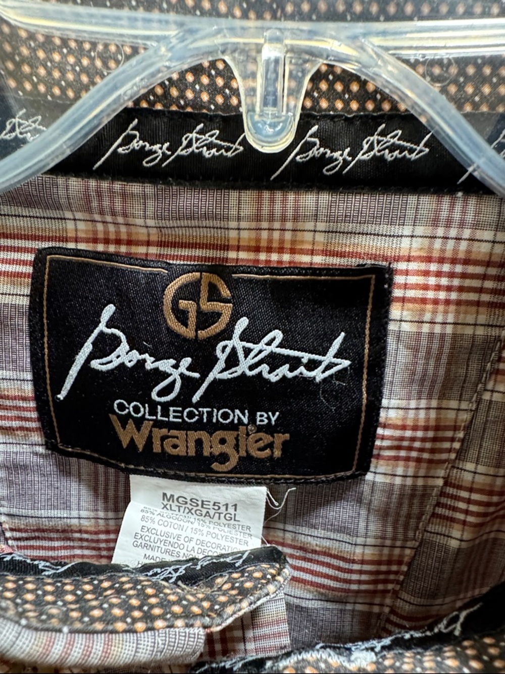 Wrangler George Strait Collection Long Sleeve Plaid - Picture 3 of 4